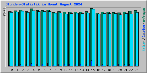 Stunden-Statistik im Monat August 2024