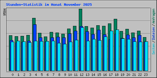 Stunden-Statistik im Monat November 2025
