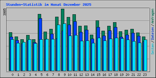 Stunden-Statistik im Monat Dezember 2025