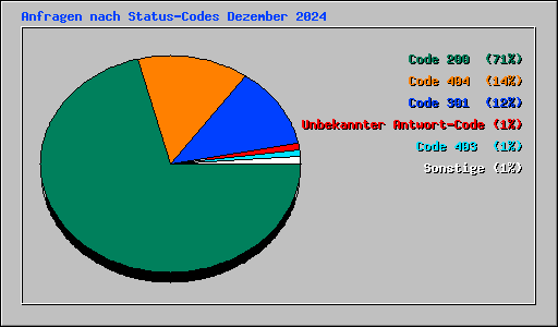 Anfragen nach Status-Codes Dezember 2024